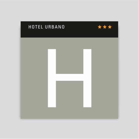 Distinctive plaque - Three-star urban hotel - Canary Islands