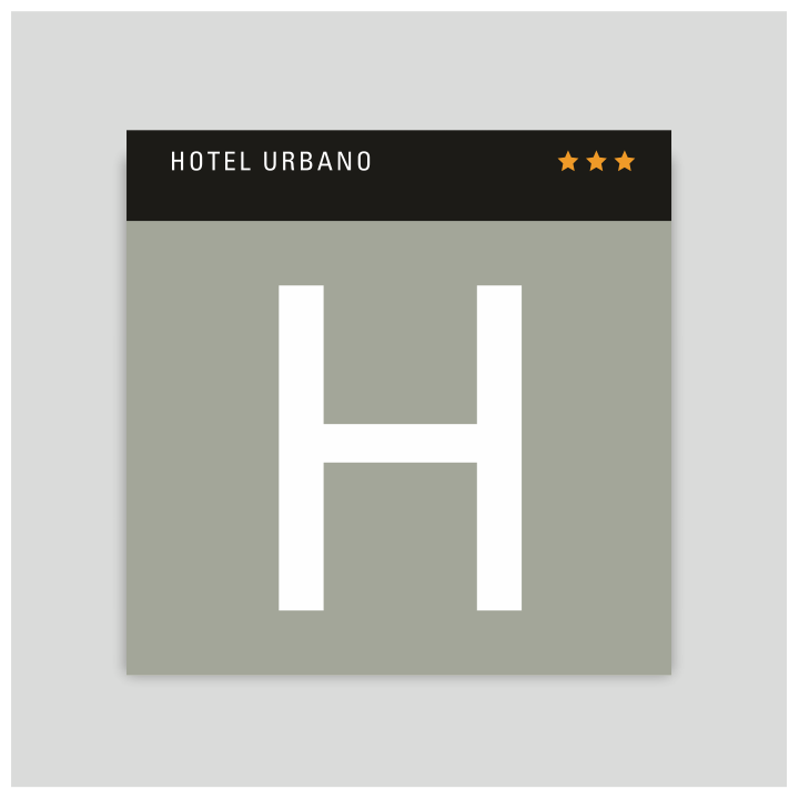 Placa distintivo - Hotel urbano tres estrellas - Canarias