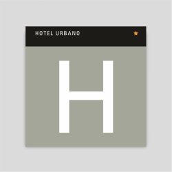 Distinctive plaque - One star urban hotel - Canary Islands