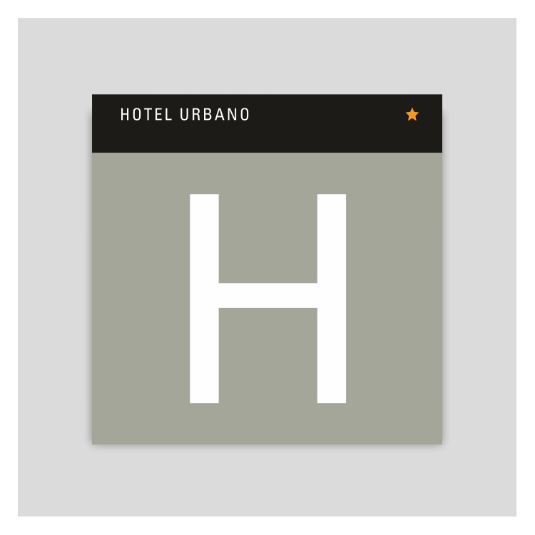 Distinctive plaque - One star urban hotel - Canary Islands