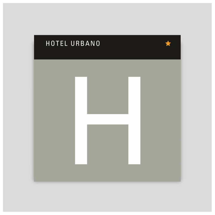 Placa distintivo - Hotel urbano una estrella
