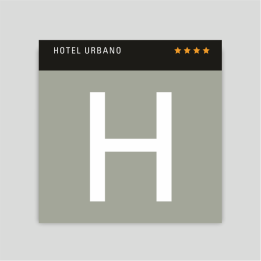 Placa distintivo - Hotel urbano cuatro estrellas