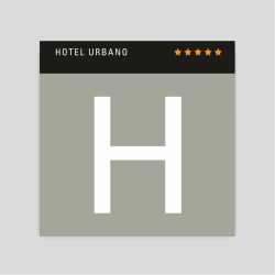 Placa distintivo - Hotel urbano cinco estrellas