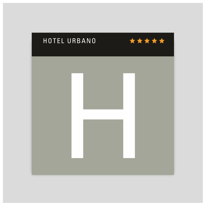 Distinctive plaque - Five-star urban hotel - Canary Islands