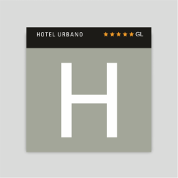 Distinctive plaque - Five-star luxury urban hotel - Canary Islands