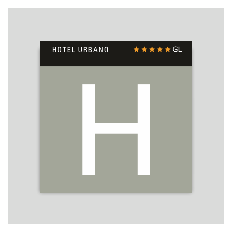 Placa distintivo - Hotel urbano cinco estrellas gran lujo - Canarias