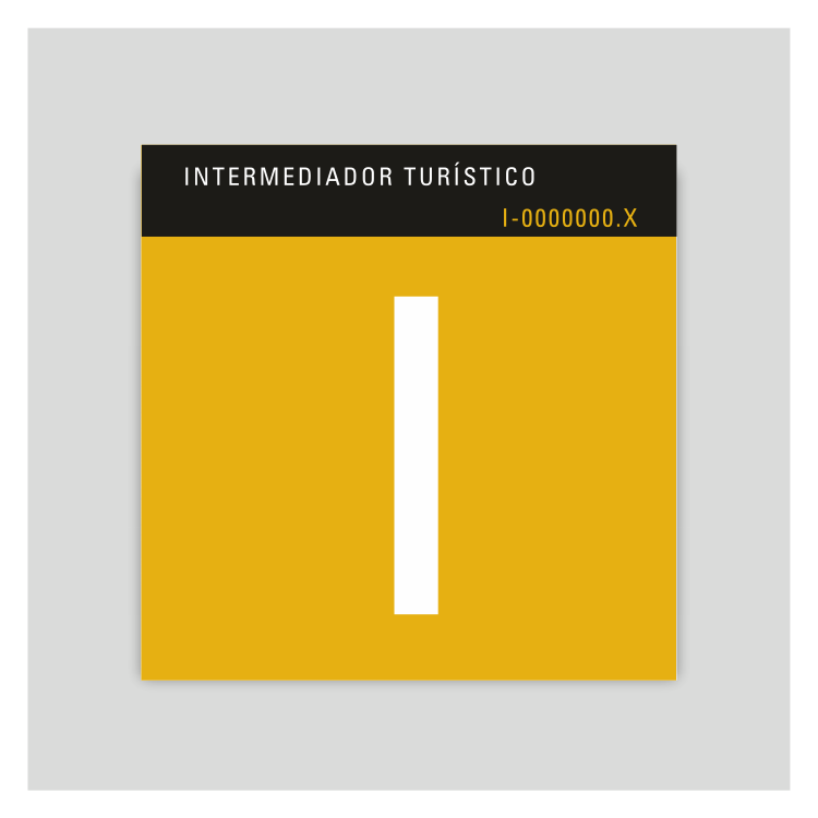 Distinctive plate - Tourist intermediary - Canary Islands