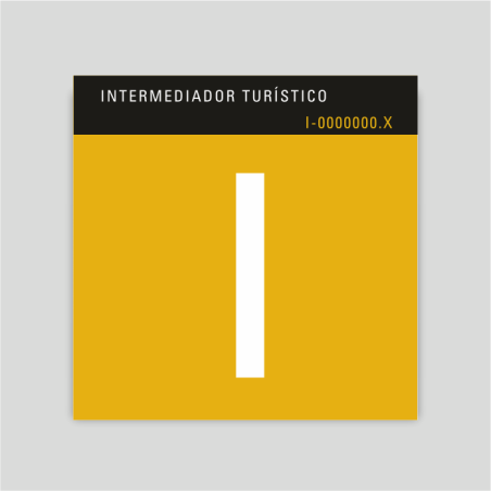 Distinctive plate - Tourist intermediary - Canary Islands