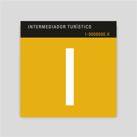 Placa distintivo - Intermediador turístico - Canarias