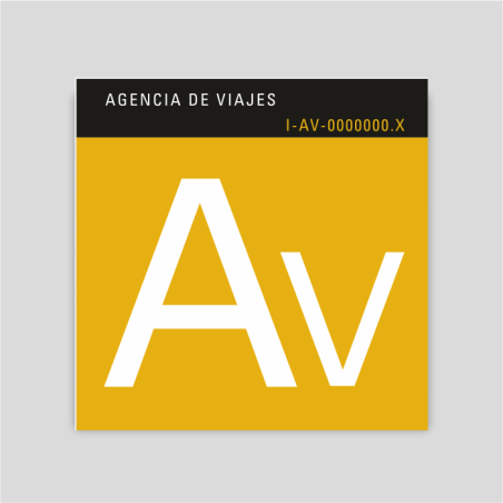Placa distintivo - Agencia de viajes - Canarias