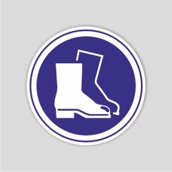 Etiqueta adhesiva de uso obligatorio de calzado de seguridad