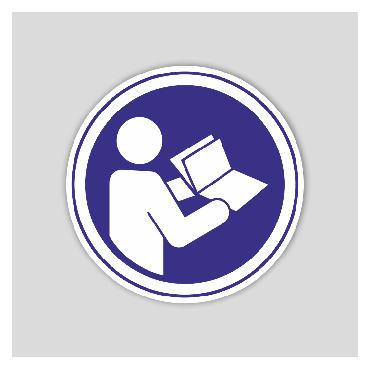 Read the manual (pictogram)