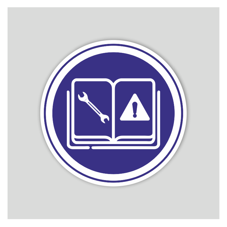 Mandatory reading of the manual (pictogram)