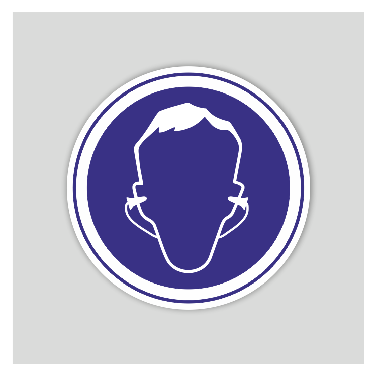 Ús obligatori de taps auditius (pictograma)