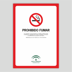 Cartel de prohibido fumar propuesto por la Junta de Andalucía