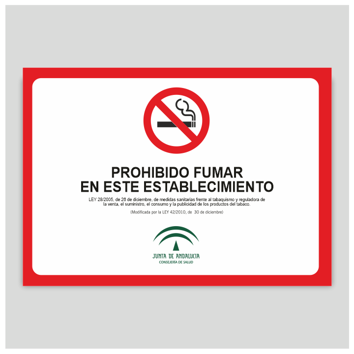 prohibido fumar en este establecimiento