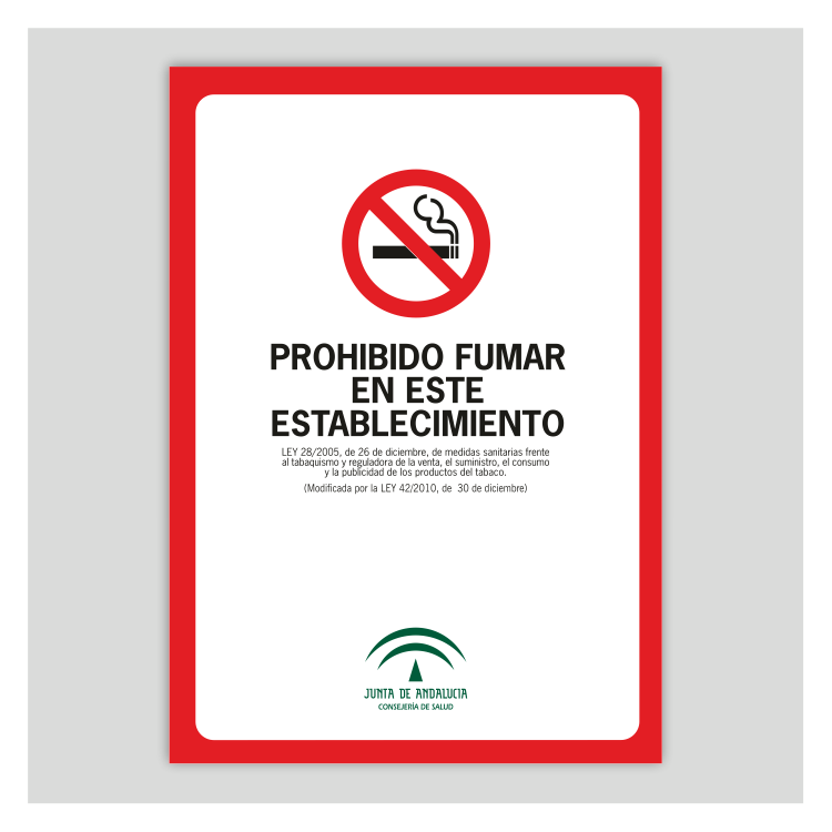 prohibido fumar en este establecimiento