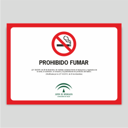 Cartel de prohibido fumar propuesto por la Junta de Andalucía