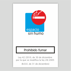 Cartell d'espai sense fum - prohibit fumar