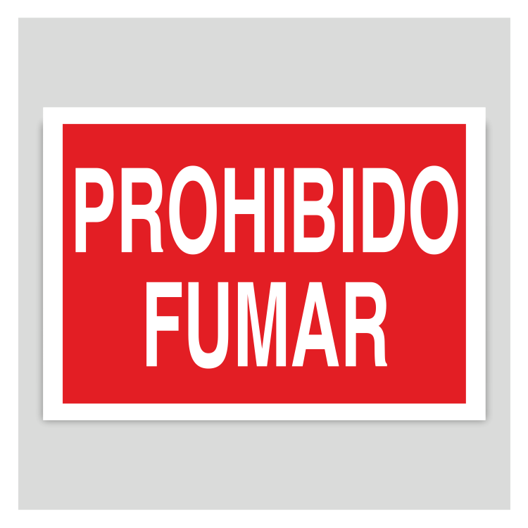 Cartel de prohibido fumar