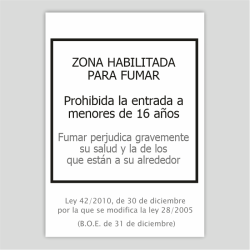 Zona habilitada para fumar