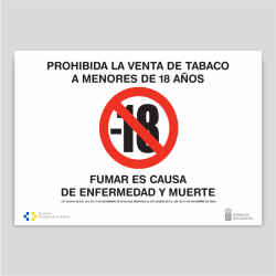 Prohibida la venta de tabaco a menores de 18 años - Canarias