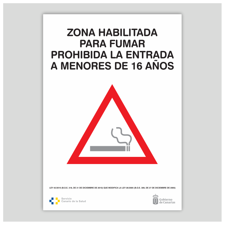Zona habilitada para fumar - Canarias