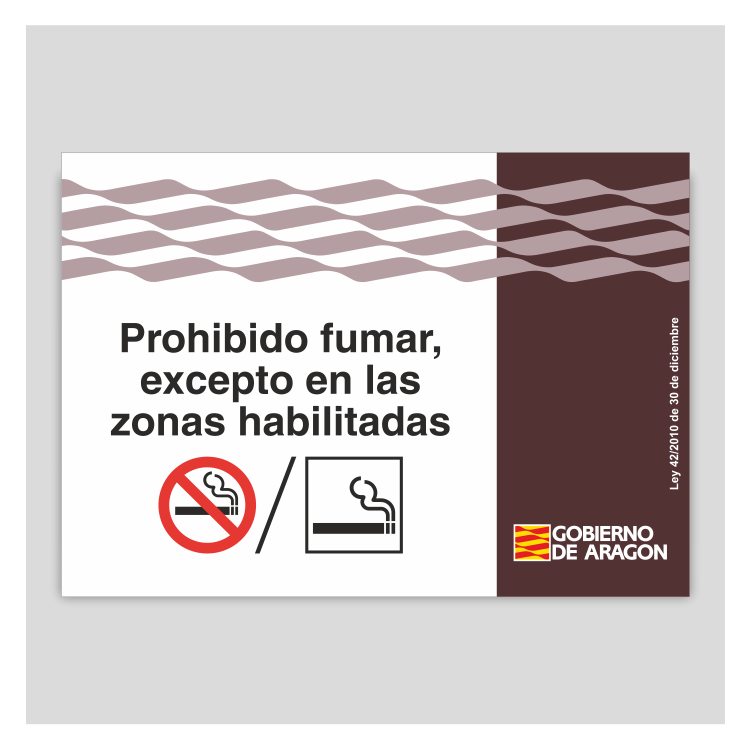Prohibido fumar, excepto en las zonas habilitadas - Aragón