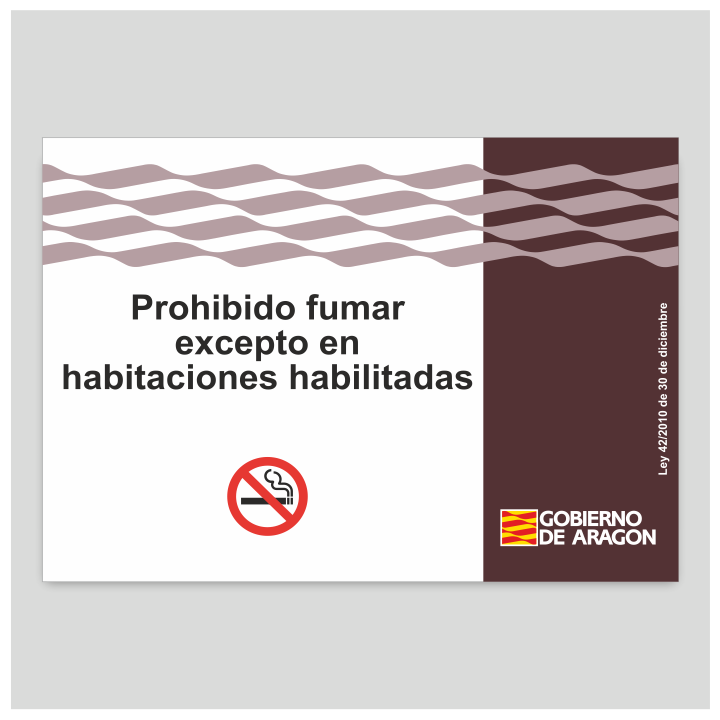 Prohibido fumar excepto en habitaciones habilitadas - Aragón
