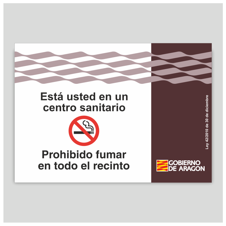 Esta usted en un centro sanitario - Prohibido fumar - Aragón