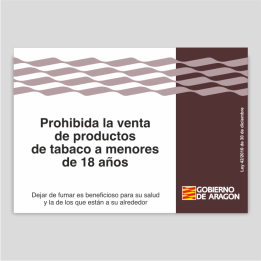 Prohibida la venta de productos de tabaco a menores - Aragón