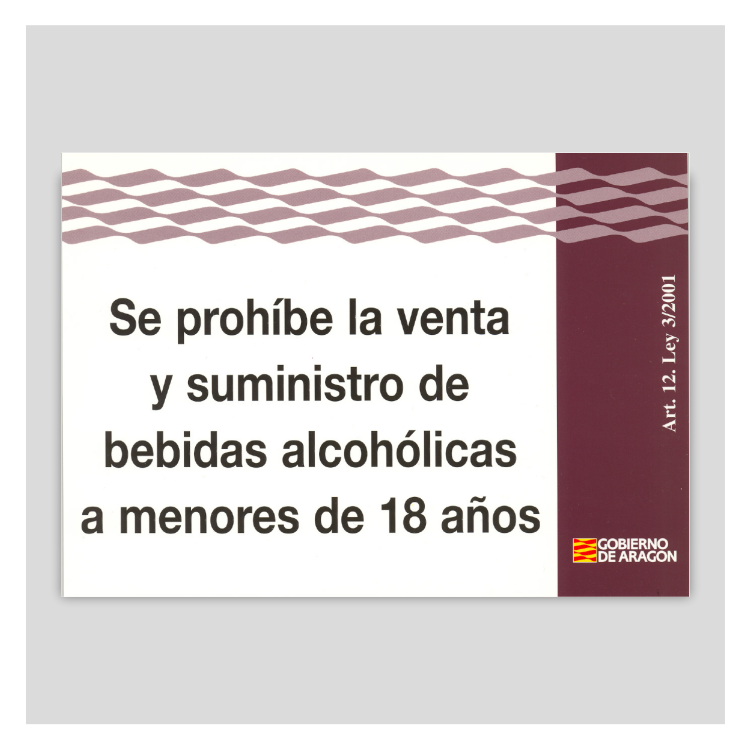 Se prohíbe la venta y suministro de bebidas alcohólicas a menores de 18 años - Aragón