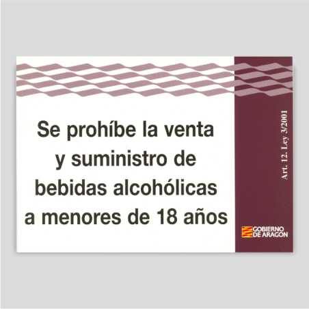 Se prohíbe la venta y suministro de bebidas alcohólicas a menores de 18 años - Aragón