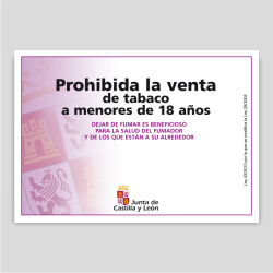 Prohibida la venta de tabaco a menores de 18 - Castilla y León