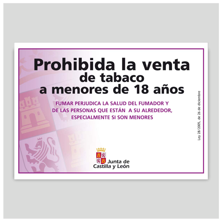 Prohibida la venta de tabaco a menores de 18 años - Castilla y León