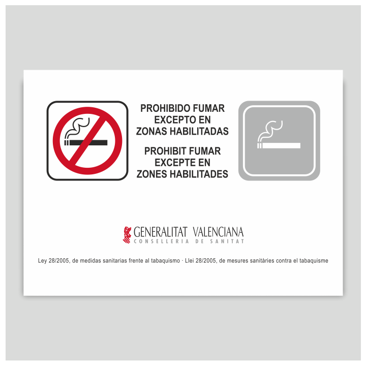 Prohibido fumar excepto en zonas habilitadas - Valencia