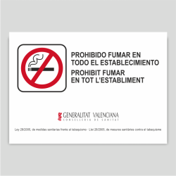 Prohibido fumar en todo el establecimiento - Valencia