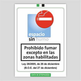 Prohibido fumar excepto en las zonas habilitadas - Extremadura