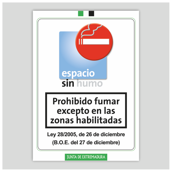 Prohibido fumar excepto en las zonas habilitadas - Extremadura