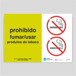 Prohibido fumar / usar productos do tabaco - Galicia