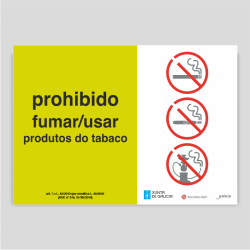 Prohibido fumar/usar produtos do tabaco - Galicia