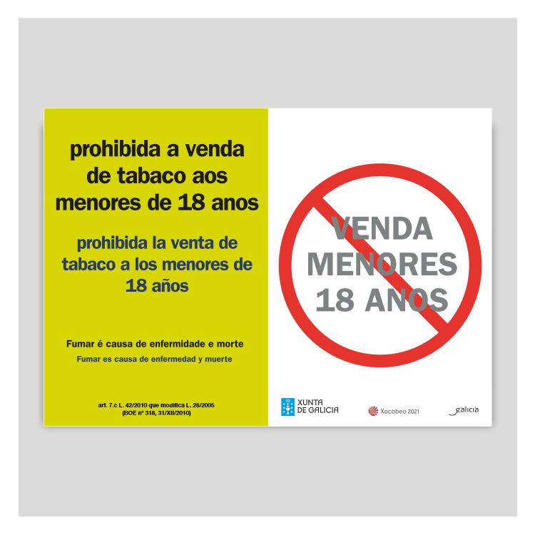Prohibida a venda de tabaco aos menores de 18 anos - Galicia