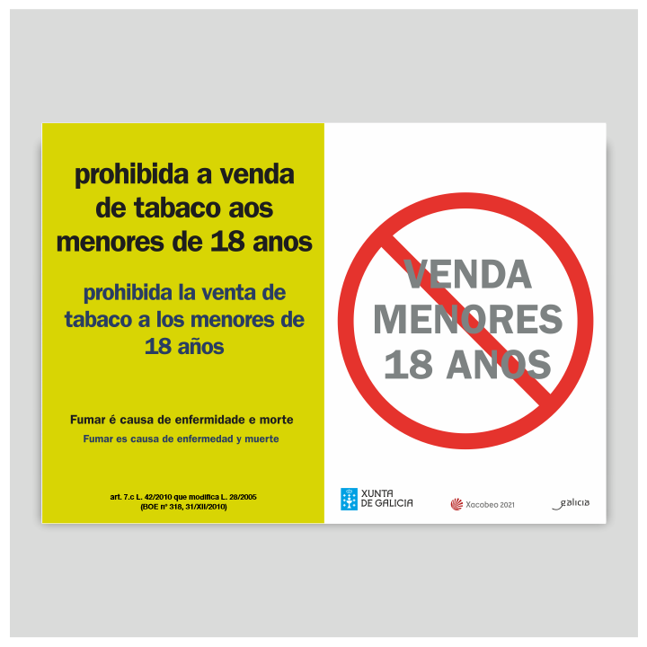 Prohibida a venda de tabaco aos menores de 18 anos - Galicia