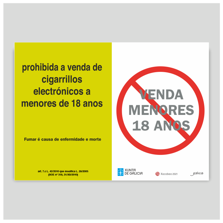 Prohibida a venda de cigarrillos electrónicos a menores de 18 anos - Galicia