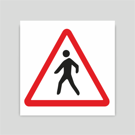Cartel de peligro peatones