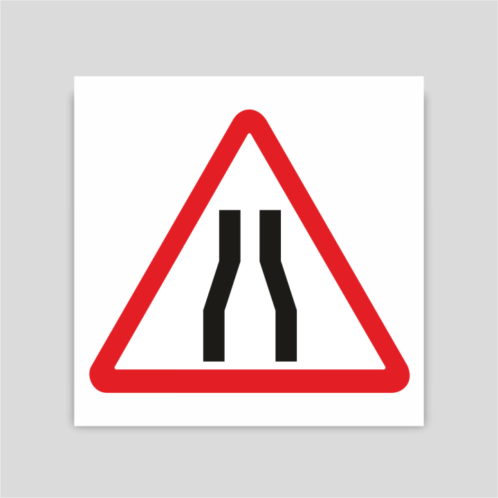 Cartell d'estrenyiment de calçada