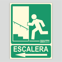 Cartell d'escala esquerra pujant