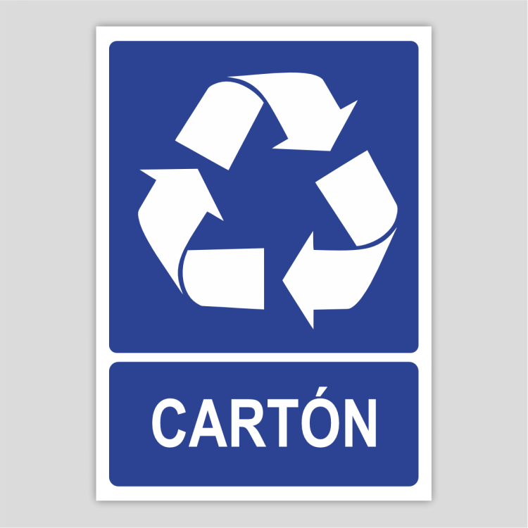 Cartell de reciclatje de cartó