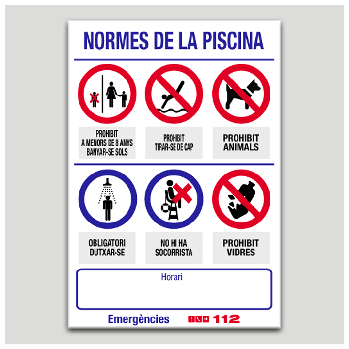 Pool rules customizable sign
