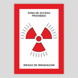 Zona d'accés prohibit - Riesgo d'irradiació.